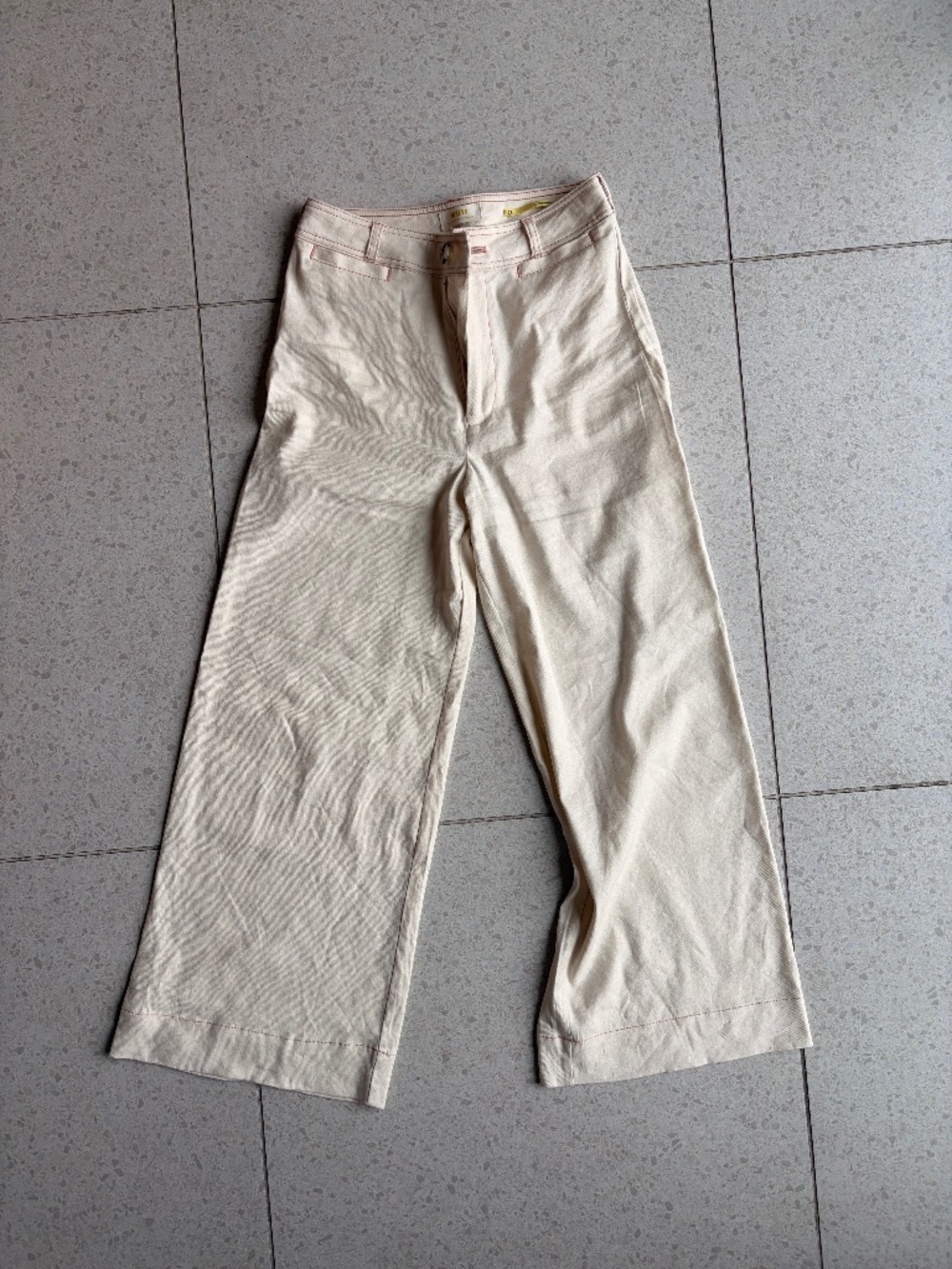 Anthropologie Maeve Cropped Linen Pants - size 28